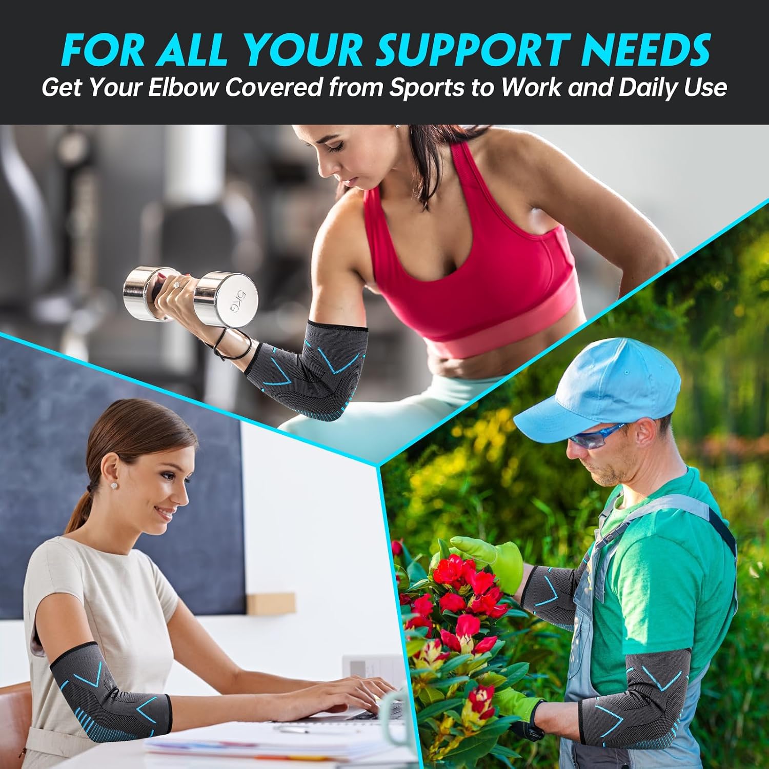 Thumbnail 6 de Molsdon Elbow Support 2 Pack