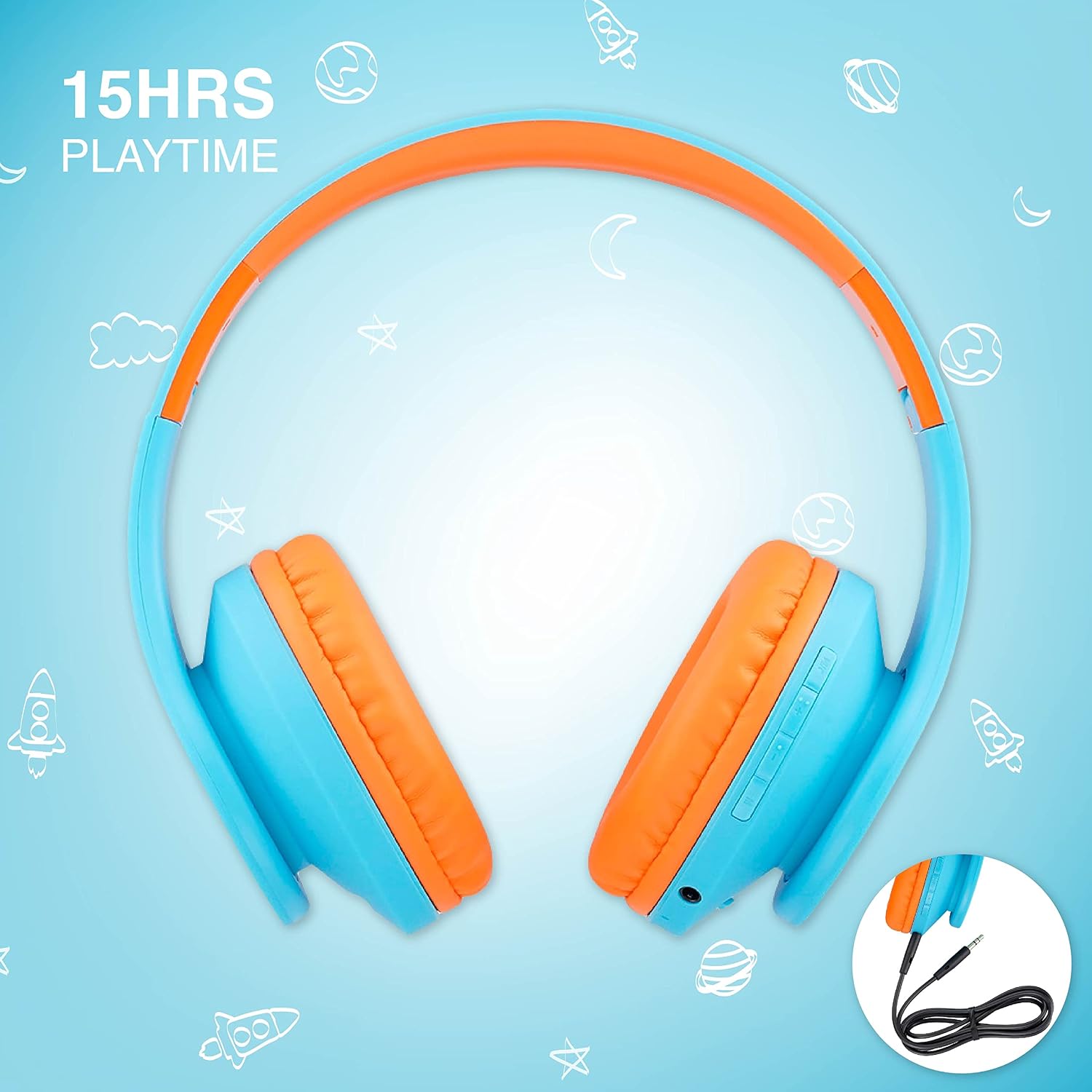 Detalle 2 de PowerLocus P2 Casque Bluetooth enfant 85dB