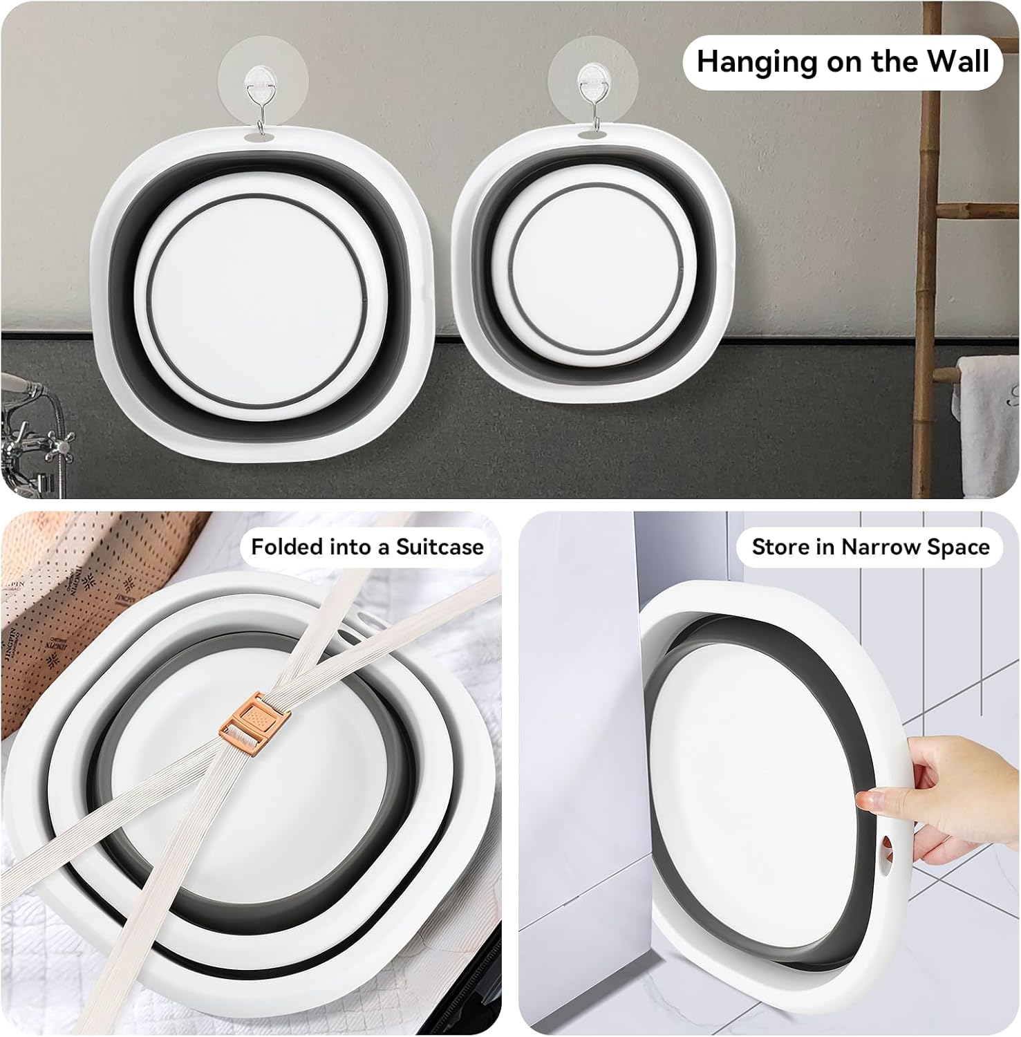 Thumbnail 2 de 4UBonLife Bacinella Pieghevole Multiuso in silicone TPE/PP da 5L