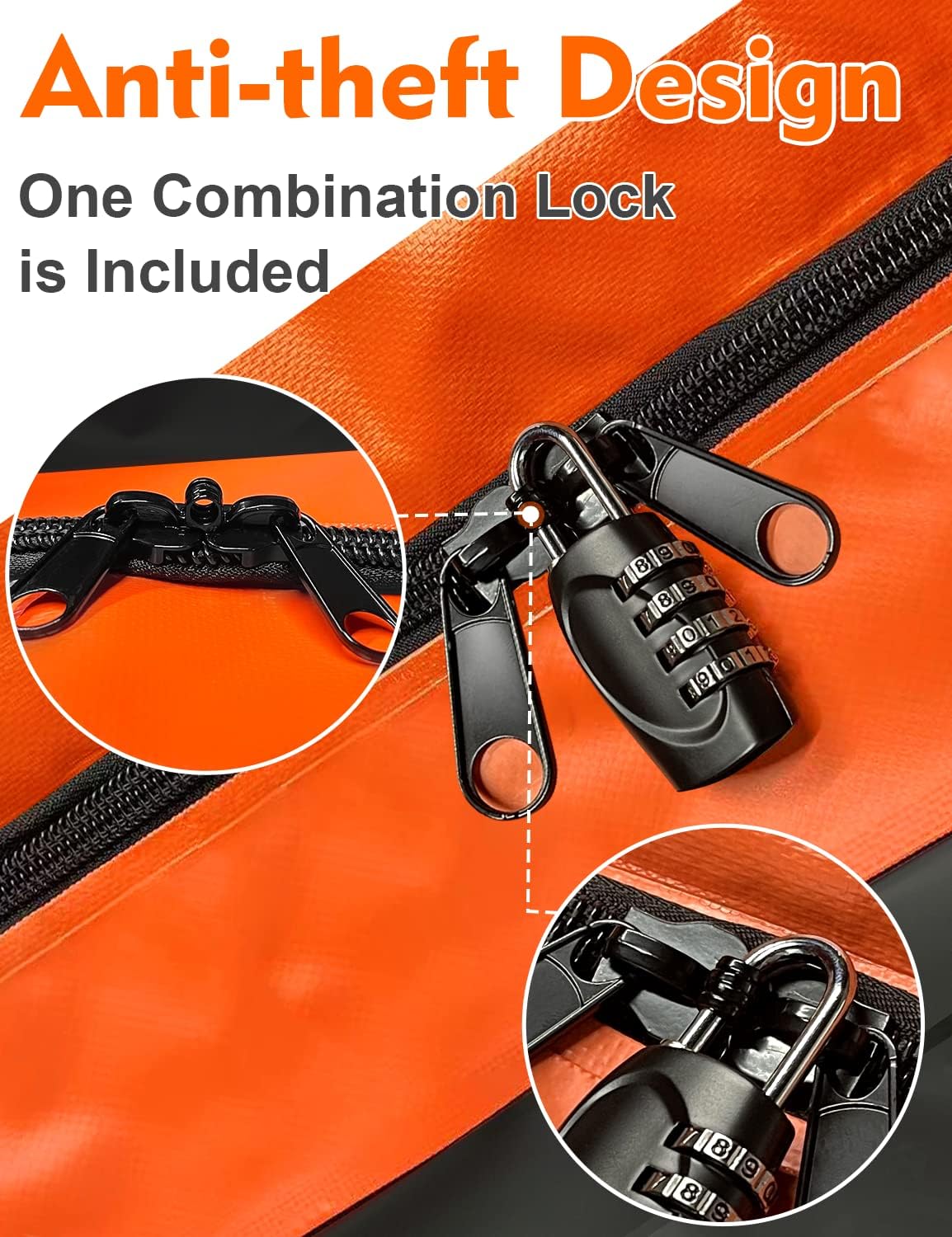 Detalle de FIVKLEMNZ Car Rooftop Cargo Carrier Roof Bag (Waterproof) with Anti-Slip Mat, Reinforced Straps, Door Hooks & Luggage Lock