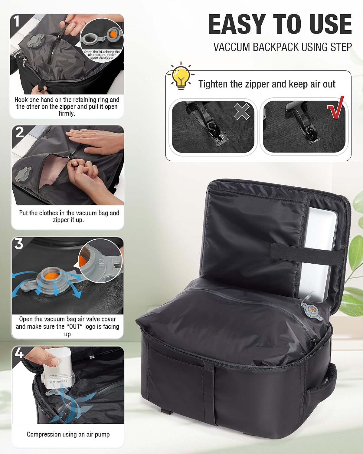 Thumbnail 6 de SZLX Vacuum Backpack 40x30x20 Ryanair Cabin