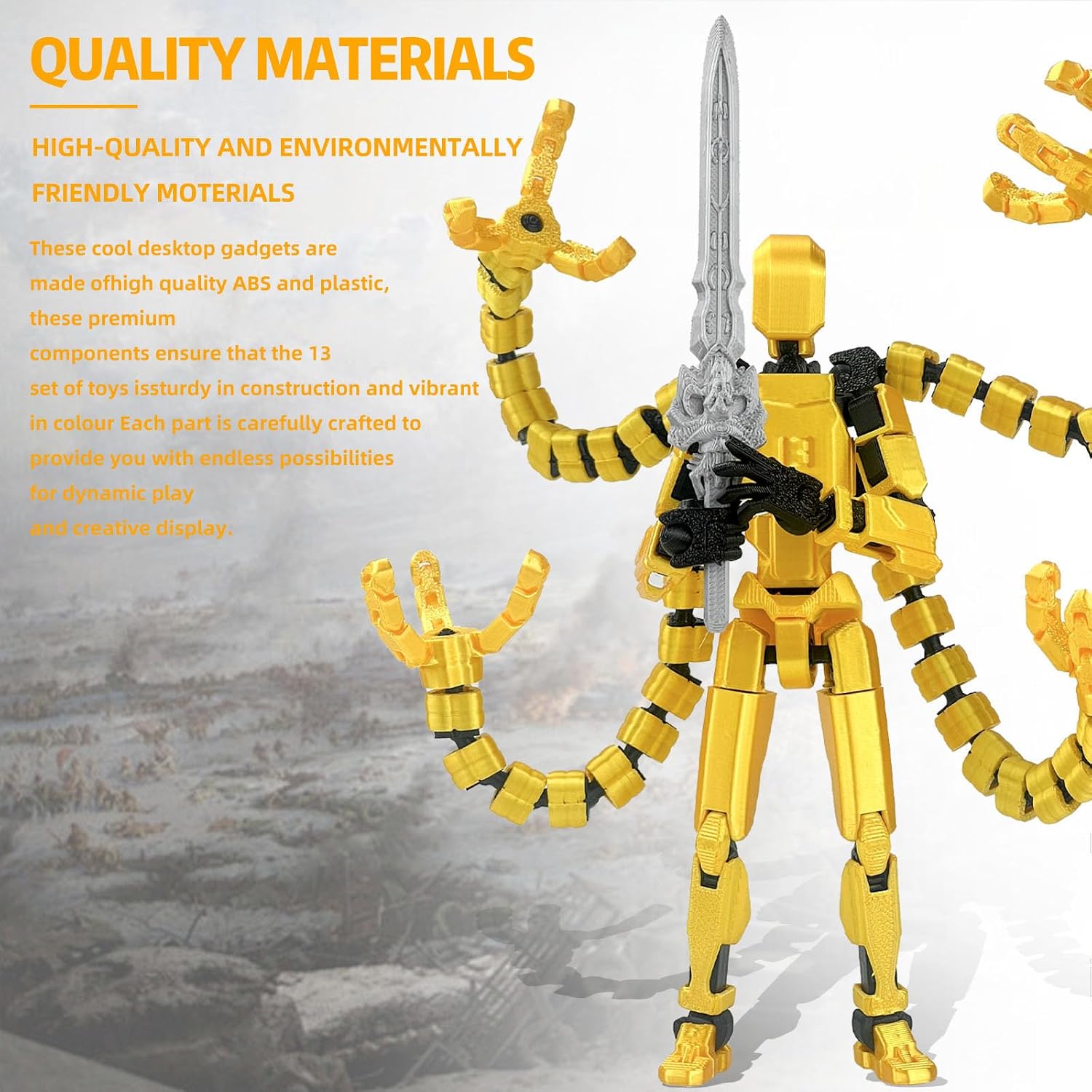 Detalle 2 de PkghoKids Poseable Robot Figure 7.2-Inch