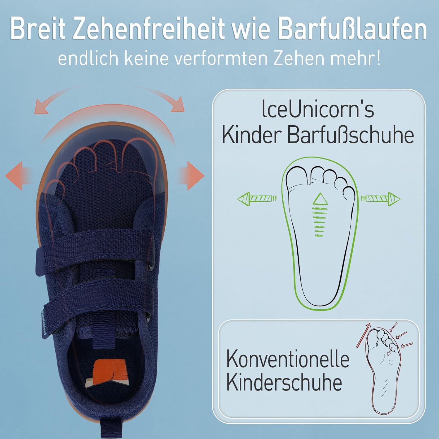 Thumbnail 2 de IceUnicorn Kinder Barfußschuhe mit breiter Zehenbox – minimalistische Hausschuhe für Jungen und Mädchen