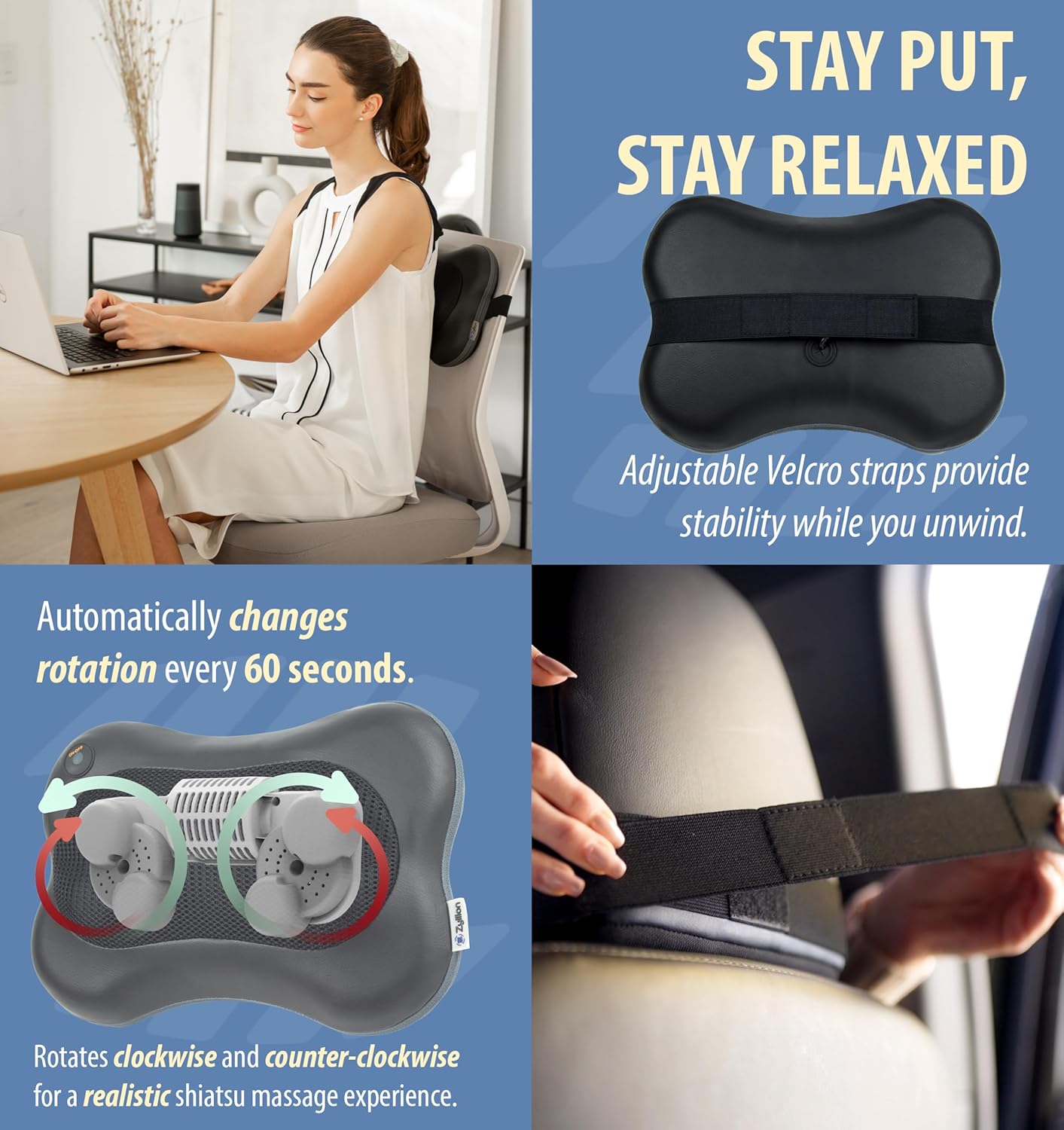 Thumbnail 4 de Zyllion Shiatsu Massager with Heat ⚙