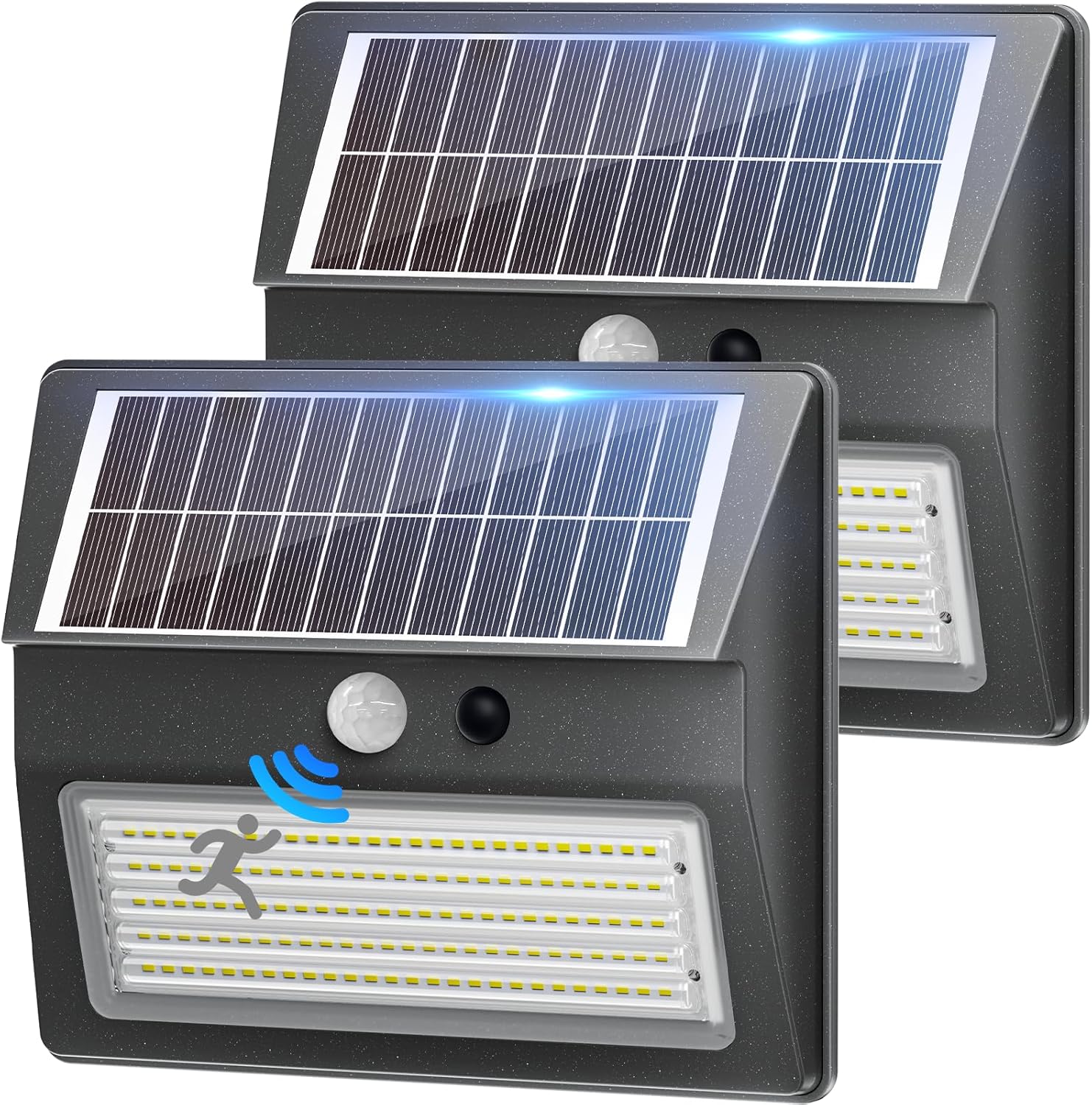 Detalle de Giliwosy Luce Solare LED Esterno 130LED/3 Modos con Sensore di Movimento – Set da 2 Pezzi