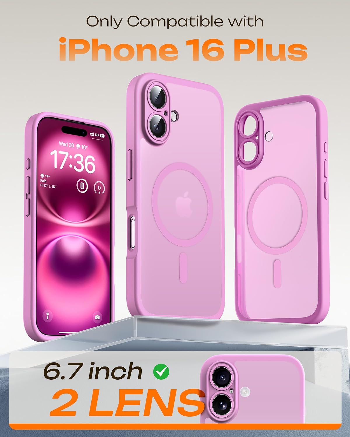 Detalle 2 de TOCOL Magnetic iPhone 16 Plus Case 6.7-inch