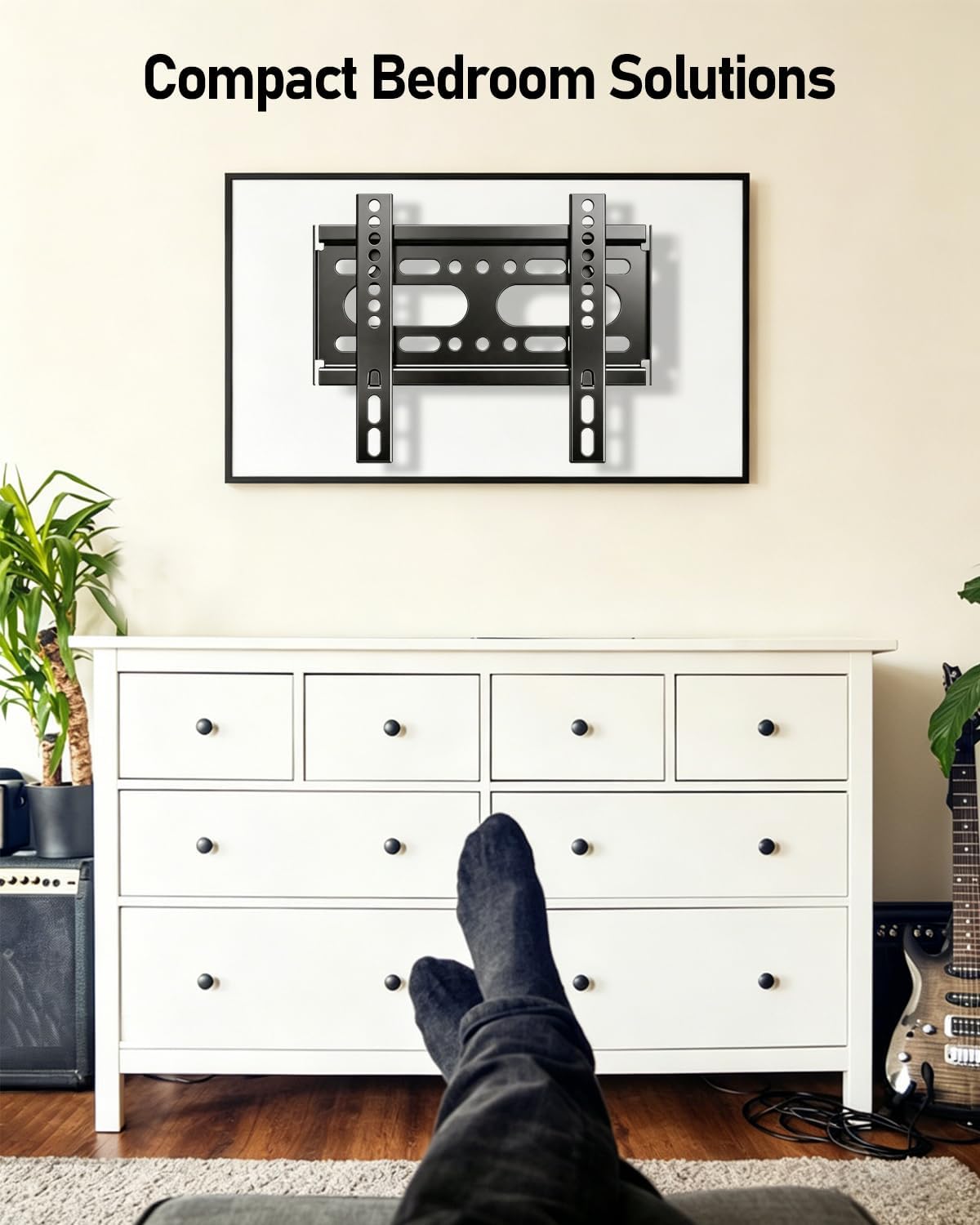 Thumbnail 6 de Nuyoah Low-Profile Universal TV Wall Mount Bracket for 14–43 Inch Displays