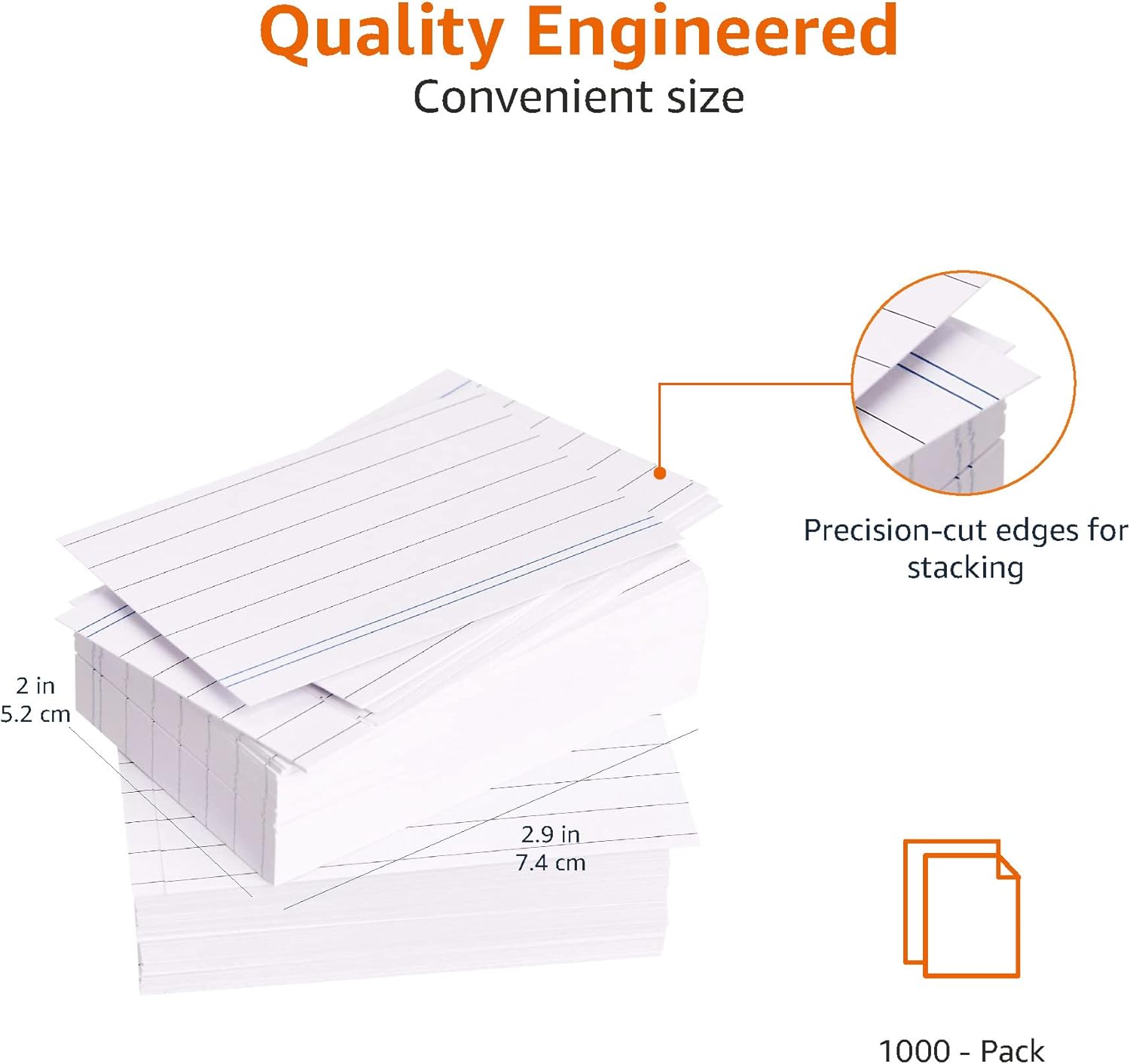Thumbnail 3 de AmazonBasics A8 Ruled Index Cards 1000 pack 📝