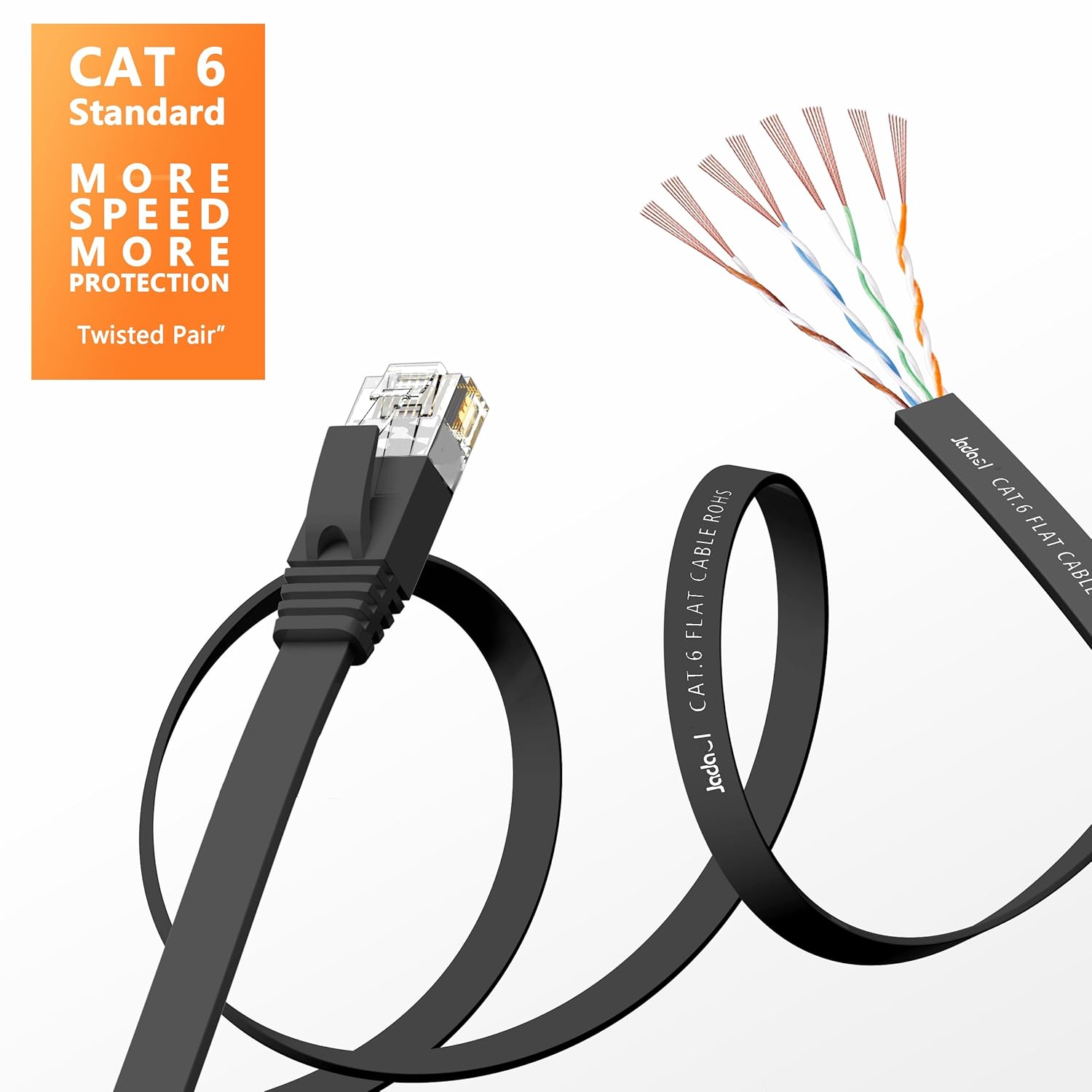 Thumbnail 2 de Jadaol Cat6 Ethernet Cable 50 ft 10Gbps