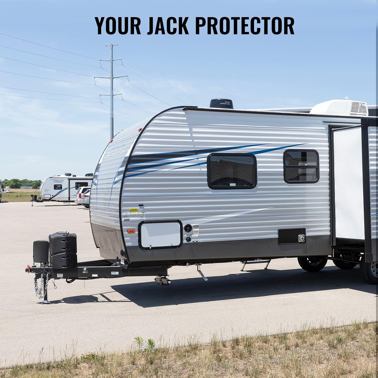 Thumbnail 6 de BougeRV RV Electric Tongue Jack Cover with D Rings (14" H x 5" W x 10" D), 600D Waterproof