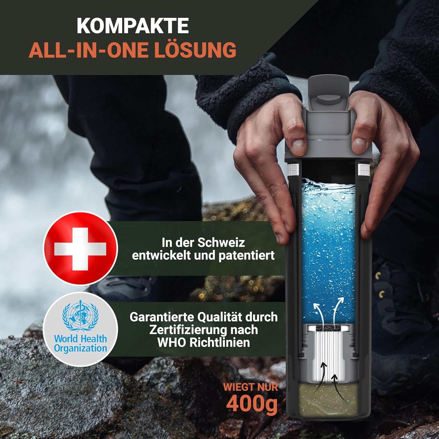 Detalle 2 de Bachgold Profi Outdoor Wasserfilter 500ml đ°