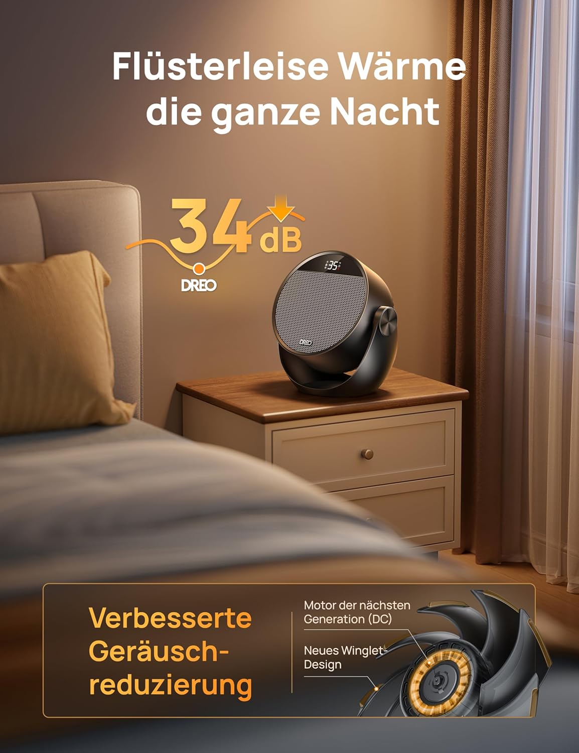 Thumbnail 6 de Dreo Heizlüfter 1500W leise Wärme für Zuhause