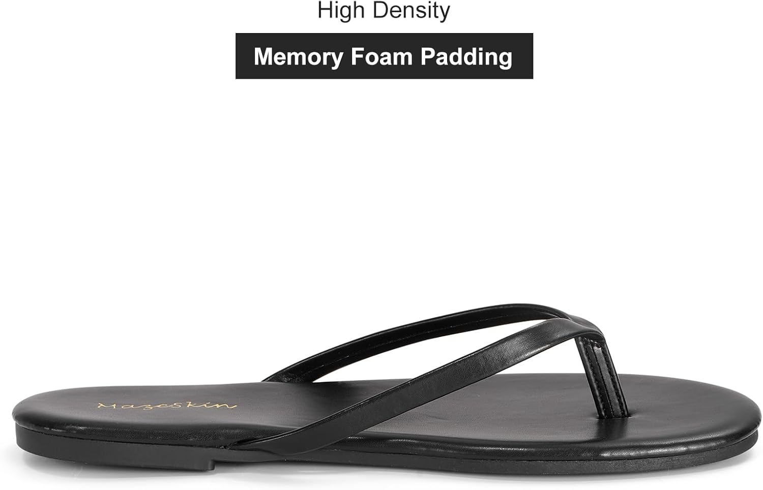Detalle 2 de mazeskin Women's Memory Foam Comfortable Flat Sandals