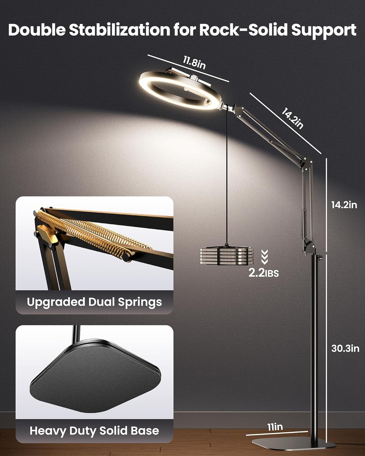 Detalle de Evershop 10" Overhead Ring Light 70.8"