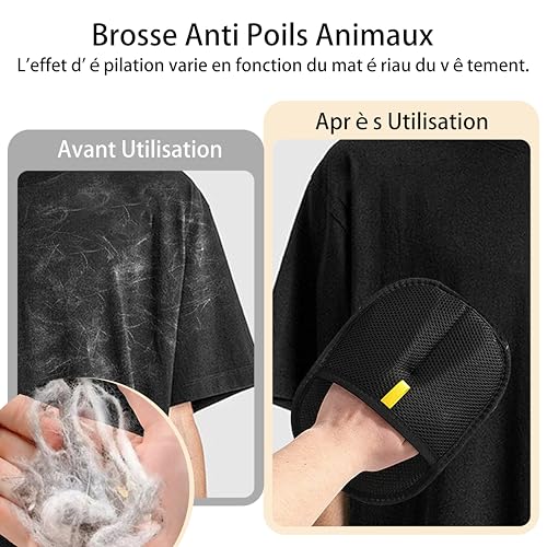 Detalle 2 de Gant Anti Poils Animaux Kunoli – 2 Pièces, double-face pour poils et saletés
