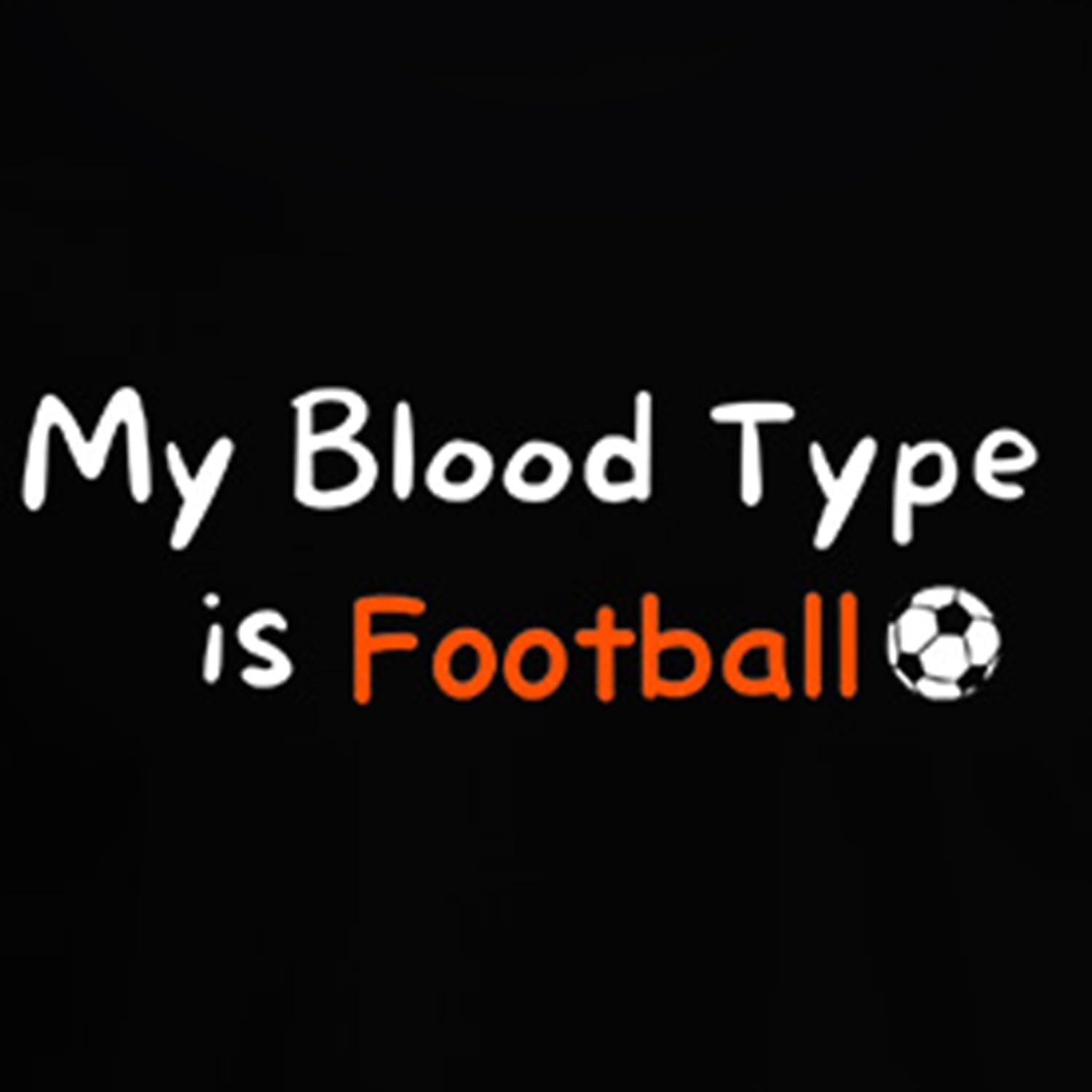 Detalle de SUWATOIN Football Shirt for Men: My Blood Type is Football – Comfortable, Breathable Tee