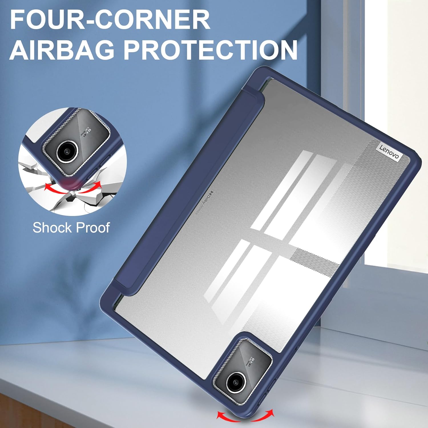 Thumbnail 4 de idudao Premium Hybrid Case for Lenovo Tab M11 TB330FU (11 inch, 2024) in Dark Blue