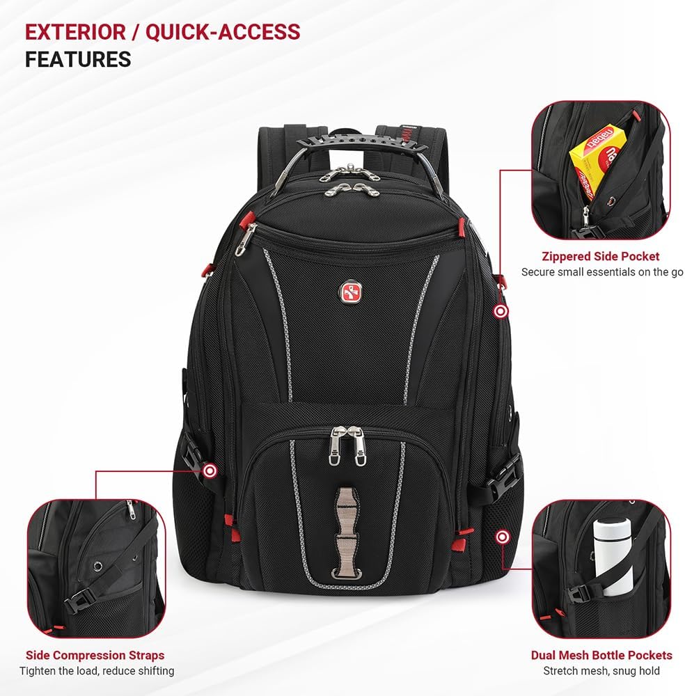 Detalle de Star Cloud 17 Inch Travel Laptop Backpack with USB & Type-C Ports