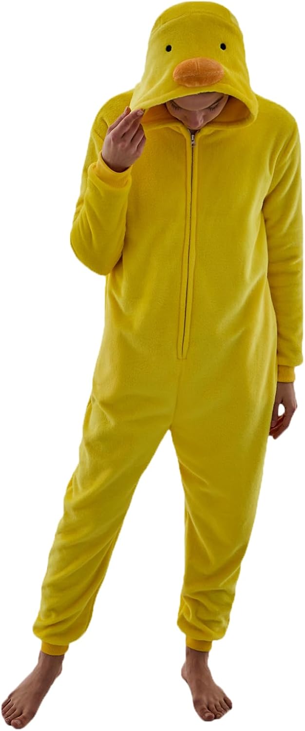 Detalle de JUOLOET Unisex Animal Onesie Pajamas, Snug Fit with Hood and Side Pockets