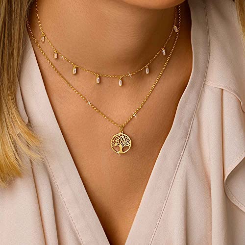 Detalle 2 de SINGULARU Collar Árbol de la Vida, Plata 925