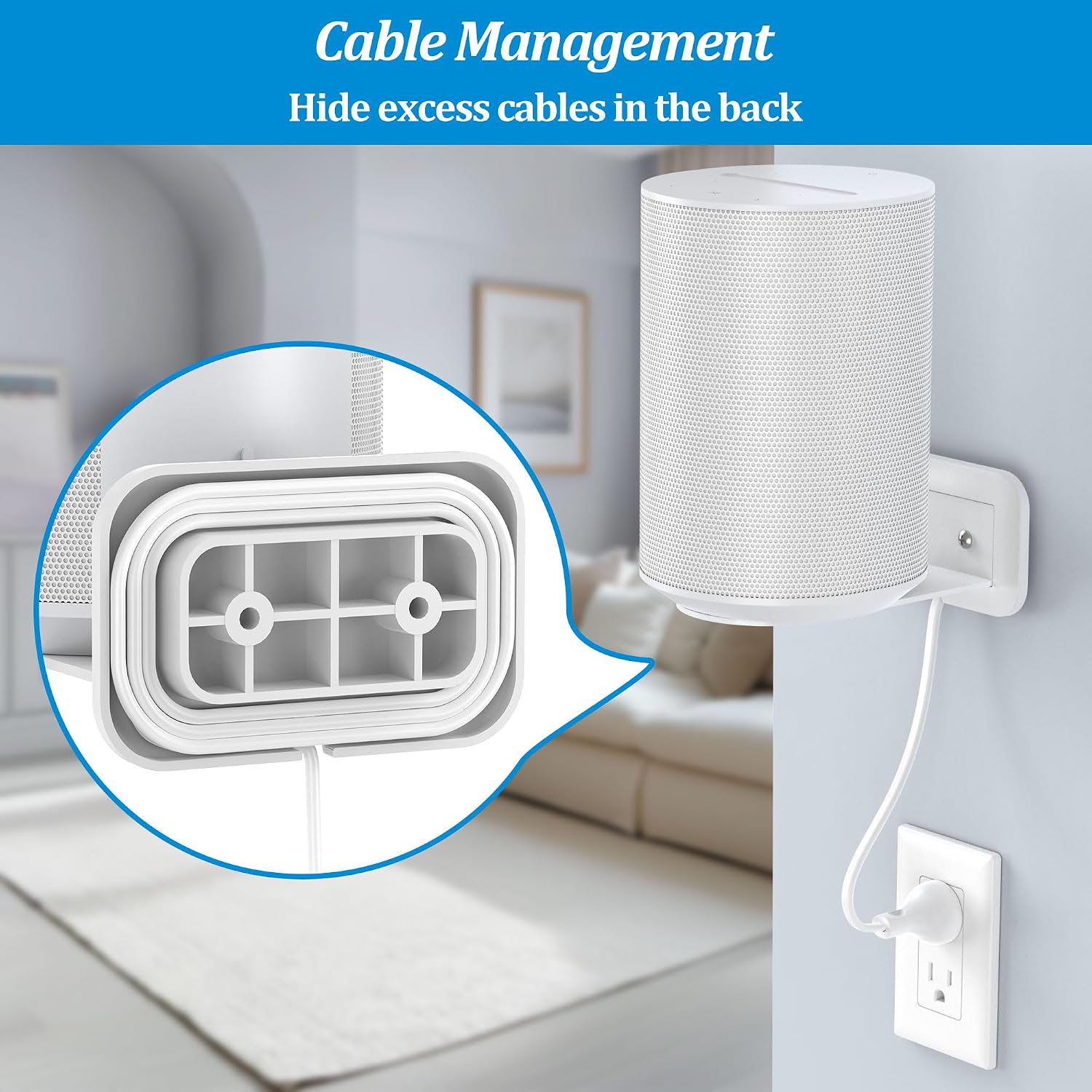 Thumbnail 3 de PlusAcc Wall Mount for Studio & Era 100 – Space-Saving Metal Bracket with Cable Management
