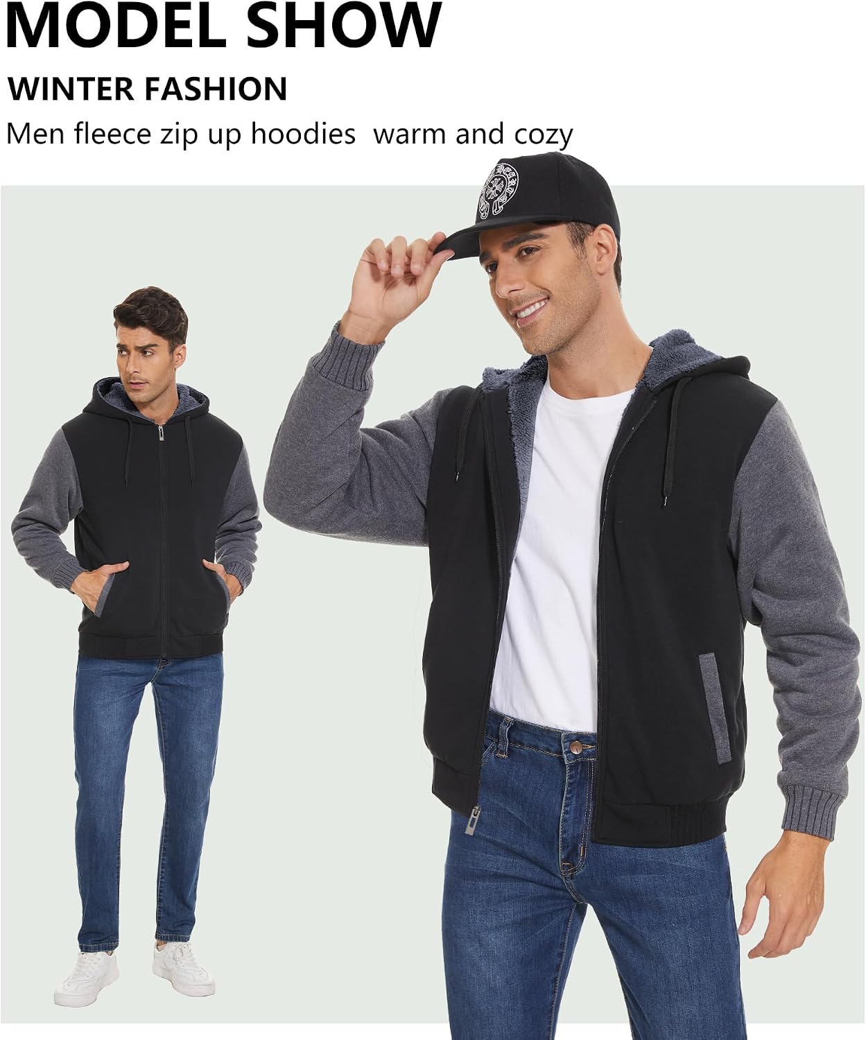 Detalle de GEEK LIGHTING Men's Fleece-Lined Hoodie