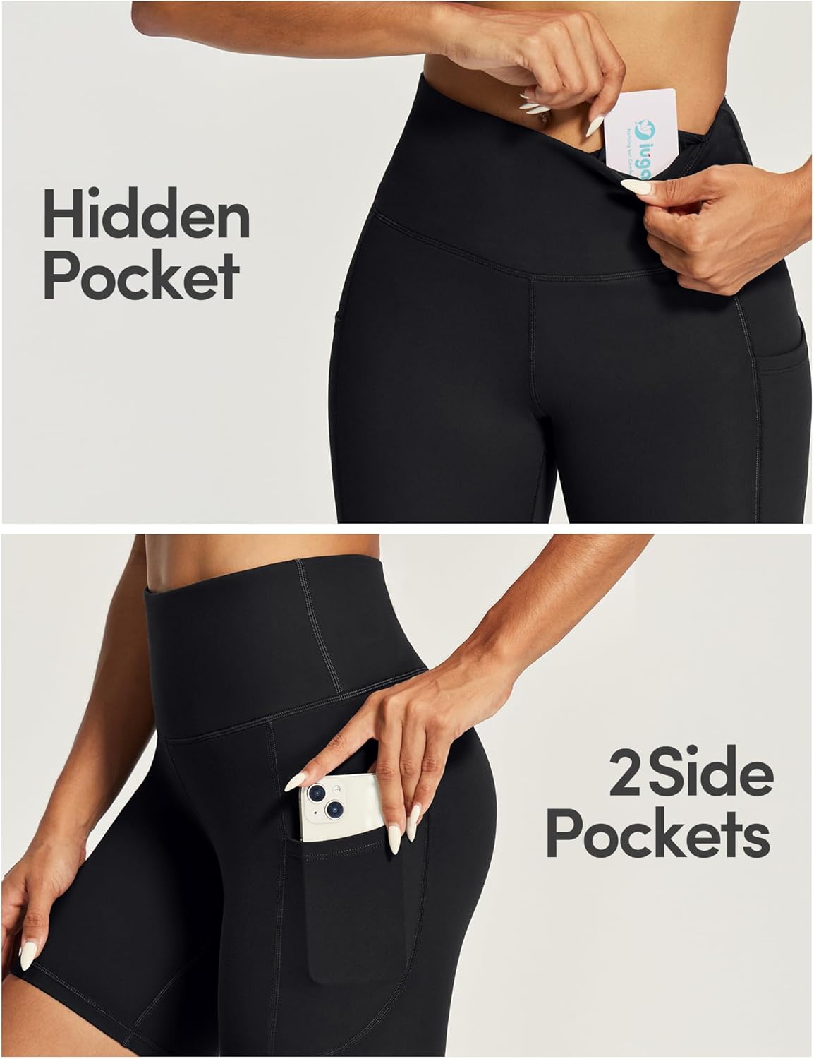 Thumbnail 2 de IUGA Women’s 6" Biker Shorts with Tummy Control and Pockets