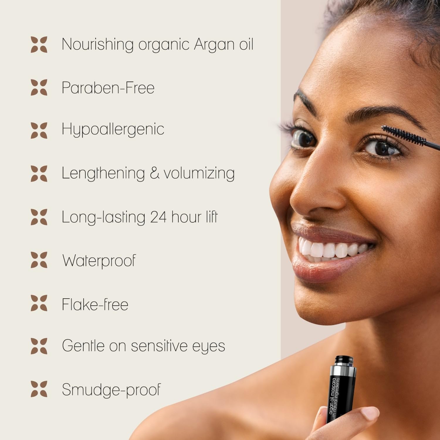 Thumbnail 2 de Poppy Austin Mascara Black Organic Waterproof Mascara, Hypoallergenic, 0.31 Fl Oz