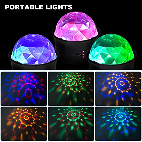 Detalle de URAQT Mini Discokugel Licht – tragbares USB-Diskolicht mit Sprachsteuerung und Mixfarben
