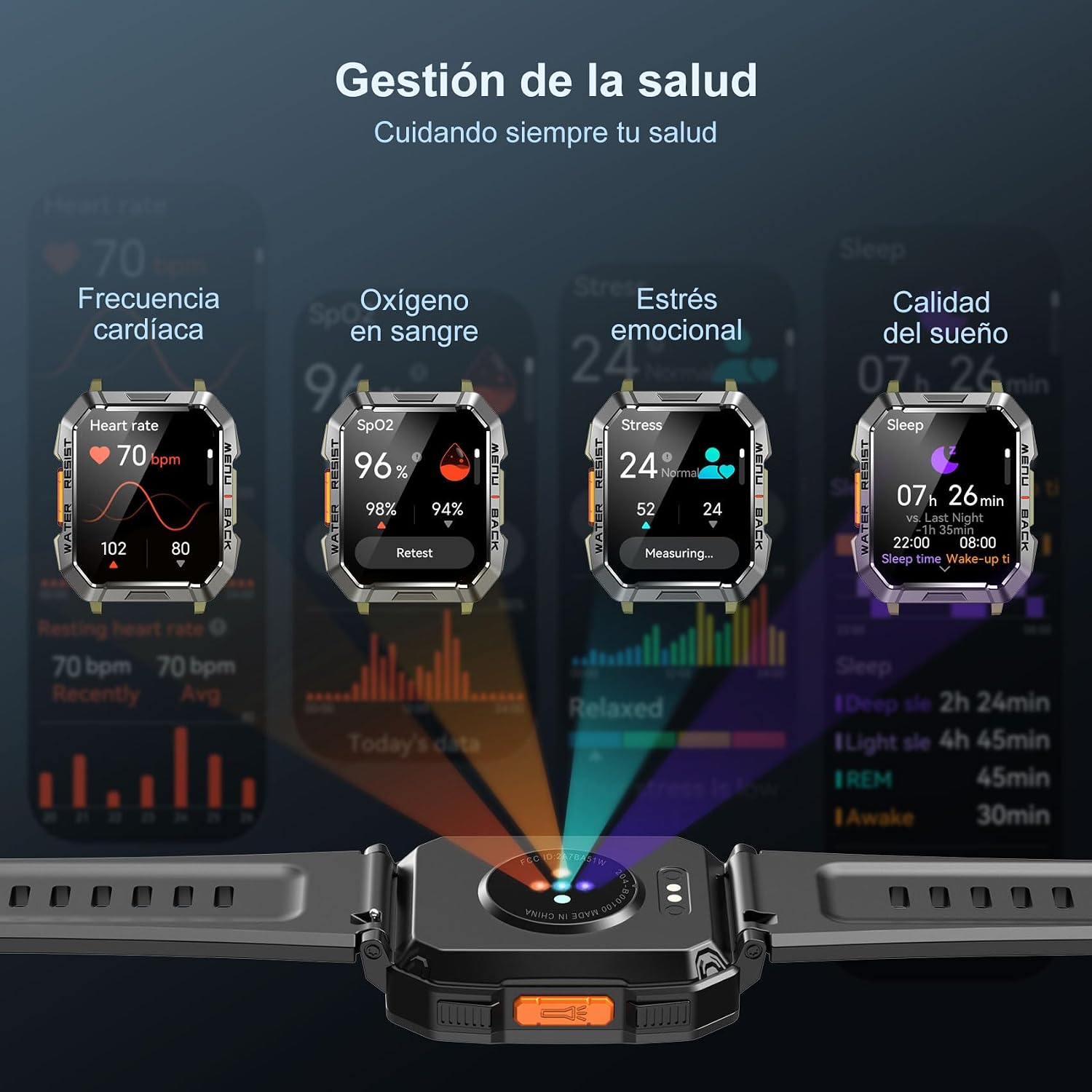 Detalle 2 de Blackview Reloj Inteligente Hombre 2,01”