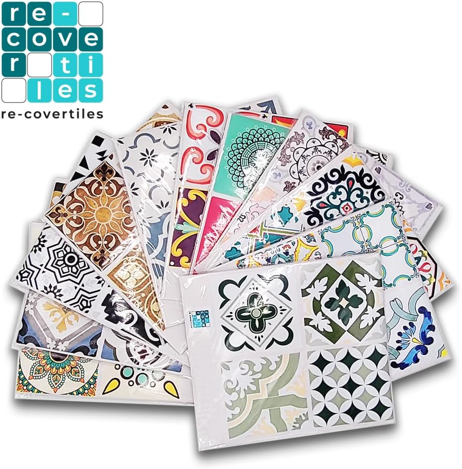 Thumbnail 4 de RE-COVERTILES Adesivi Piastrelle PVC: 24 pezzi 10x10 cm – Made in Italy