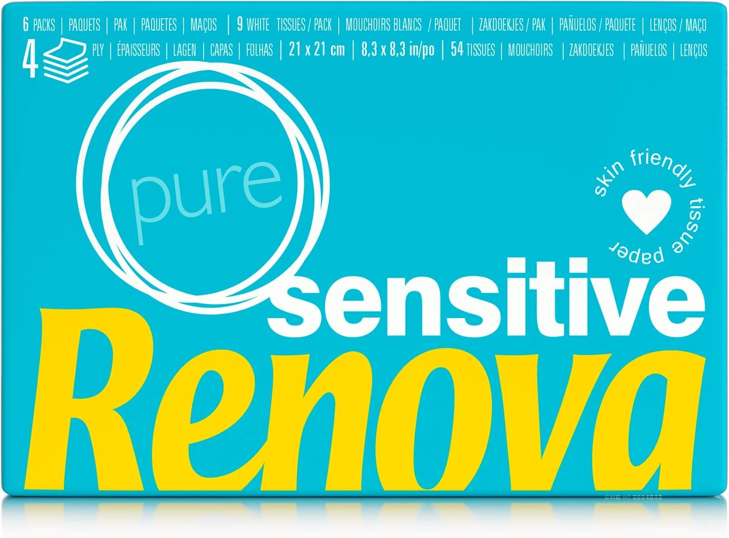 Detalle 2 de Renova Pañuelos de Bolsillo Sensitive Pure 🌿 - 6 Pack