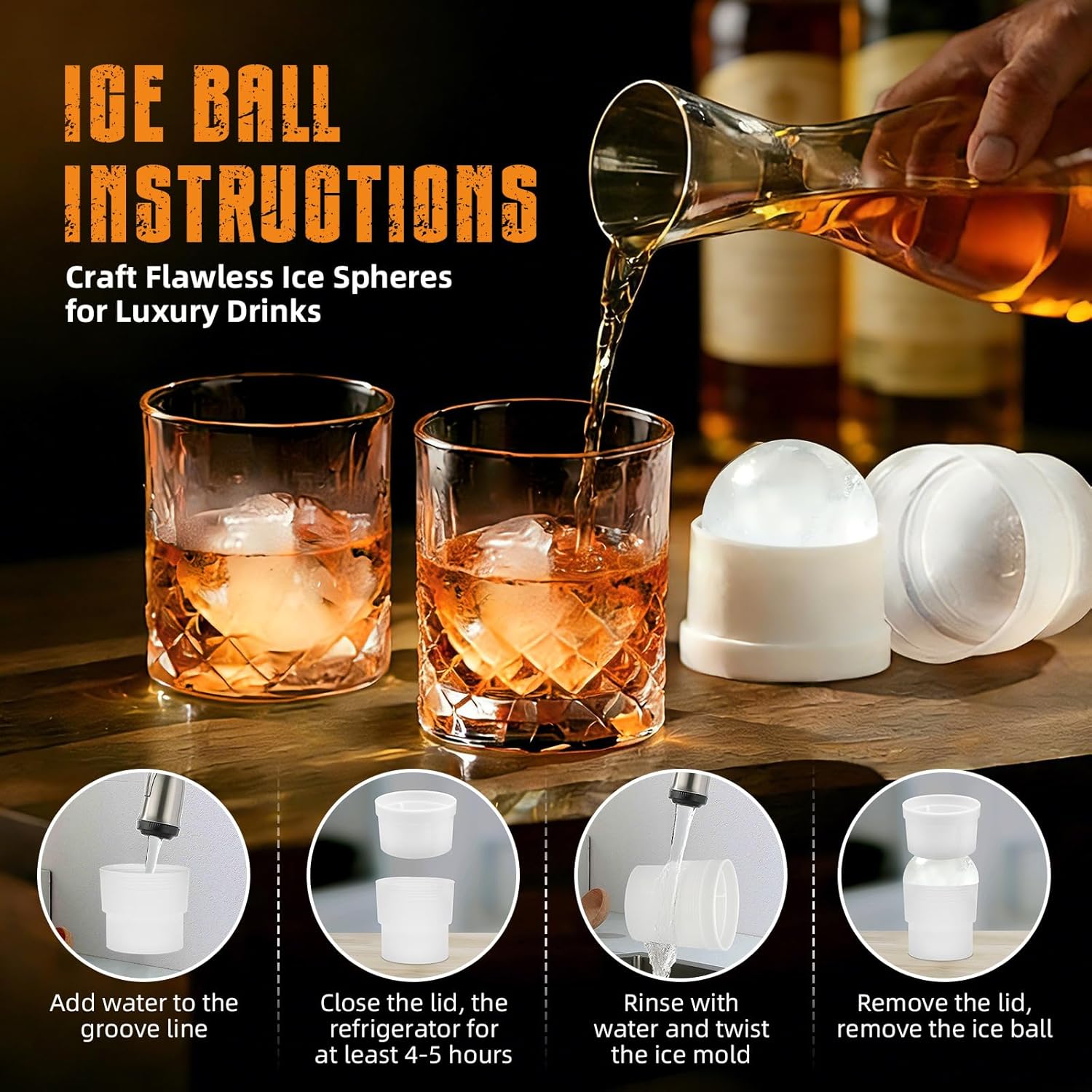 Detalle de Birthday Gifts for Men Whiskey Smoker Kit (No Butane) with Torch, 6 Wood Chip Flavors & Glasses