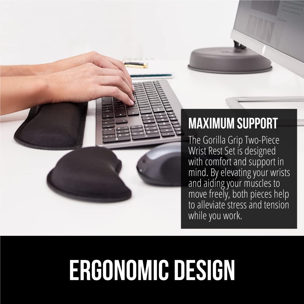 Thumbnail 3 de GORILLA GRIP Silky Memory Foam Wrist Rest, 2-Piece ⌨️