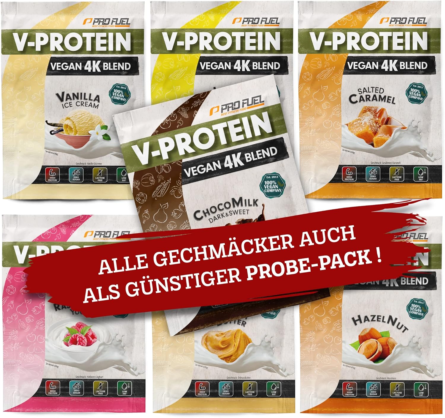 Thumbnail 1 de V-Protein 4K Blend Vegan Protein Vanille 750g 🥤