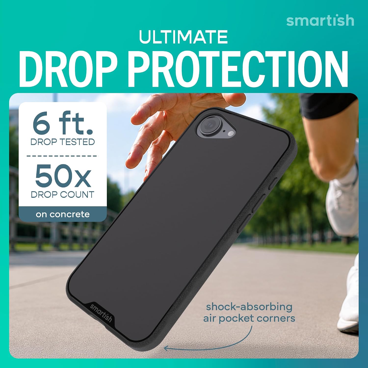 Detalle 2 de Smartish Gripmunk Magnetic Slim Case for iPhone 17e/16e with MagSafe (Black Tie Affair)
