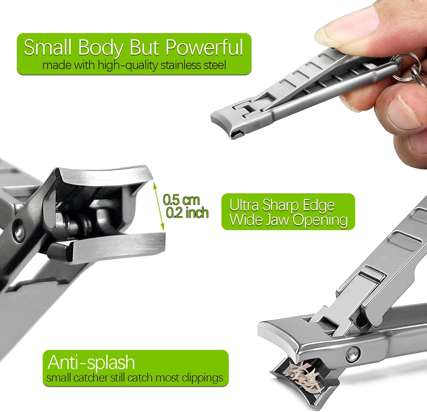 Thumbnail 5 de VOGARB Keychain Nail Clippers for Men with File and Earpick