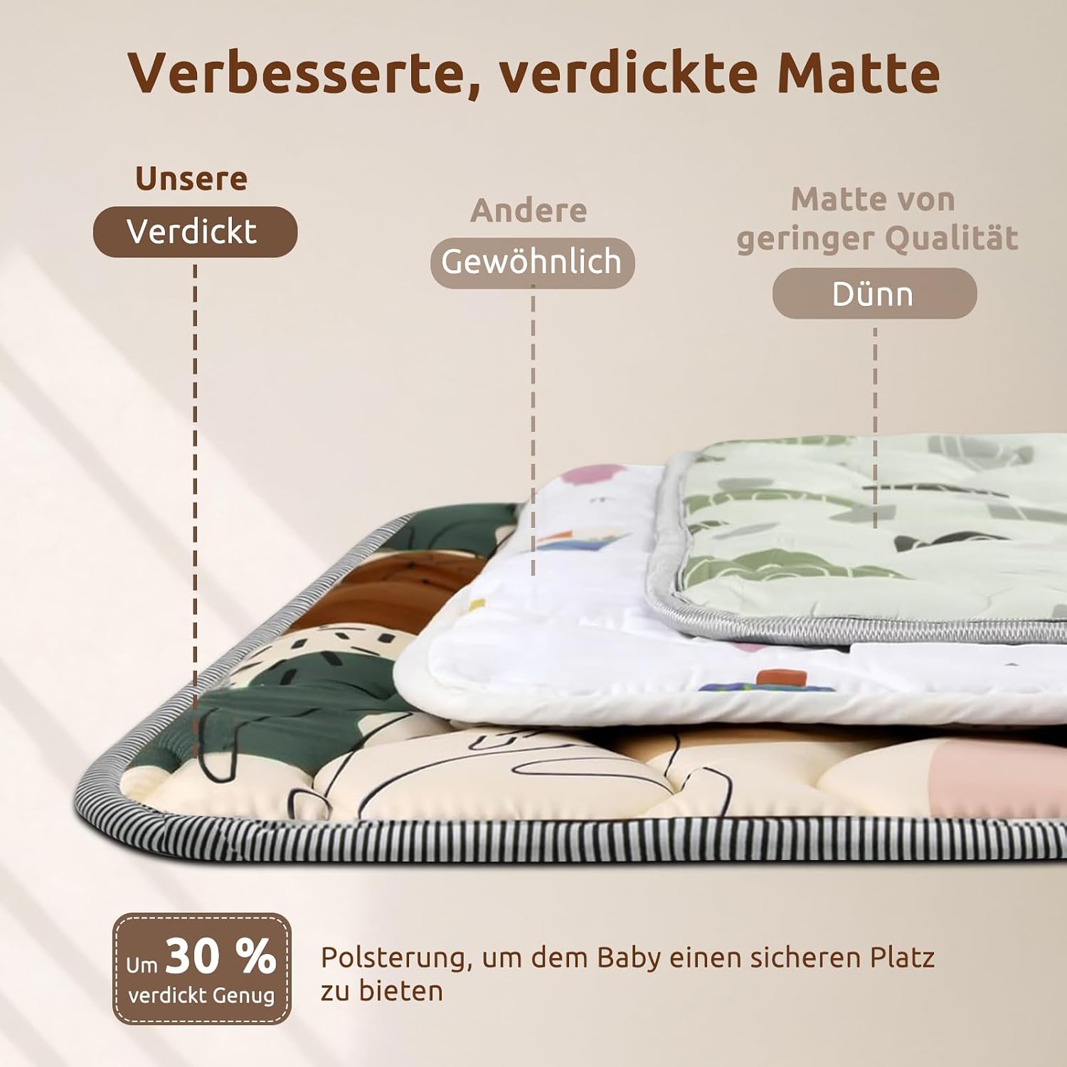 Thumbnail 3 de Tuocal Baby Spielmatte 127 x 127 cm