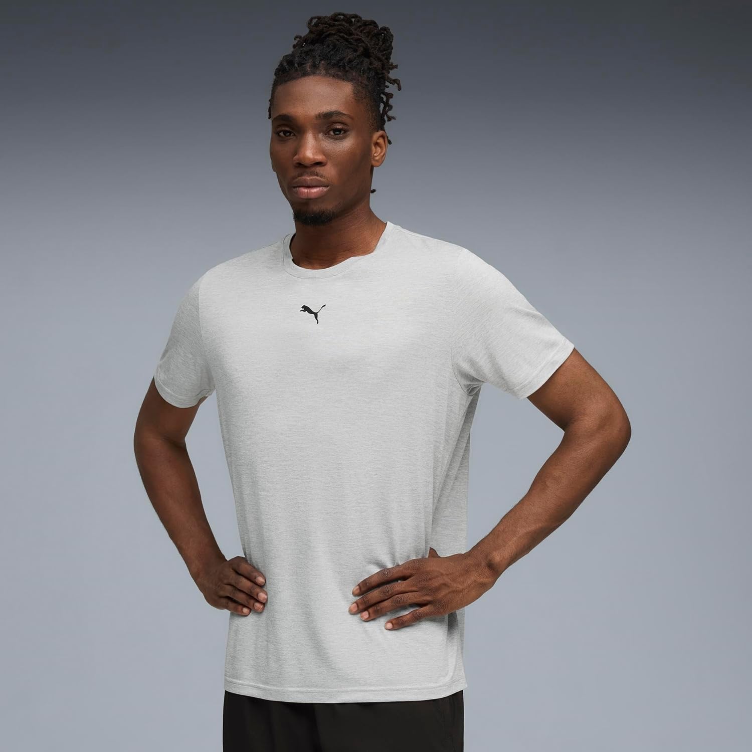 Thumbnail 2 de T-shirt mixte PUMA M Tad Essentials Heather Cat Tee (CF Small Cat) à col rond