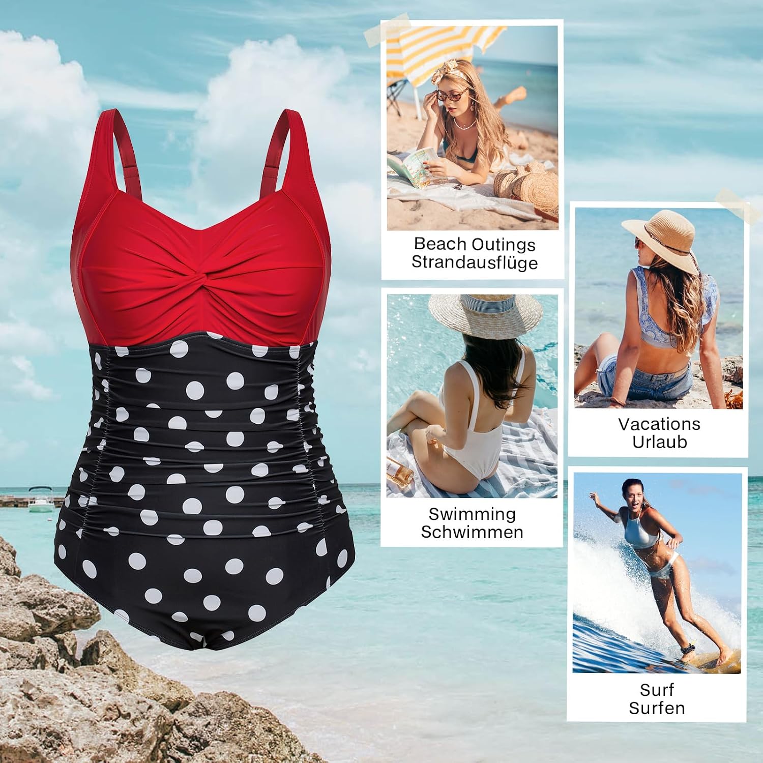 Thumbnail 6 de Hanna Nikole Plus Size One‑Piece Swimsuit V‑Neck