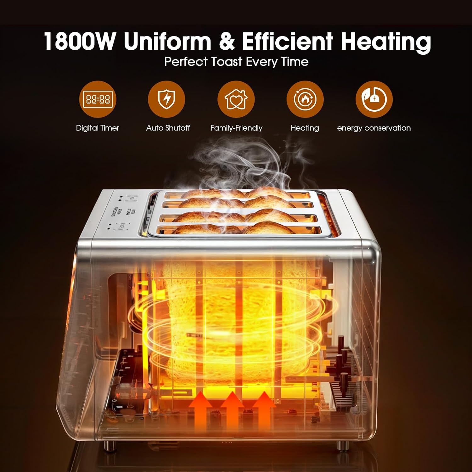 Thumbnail 6 de Touch Screen Toaster 2-Slice 900W 🍞