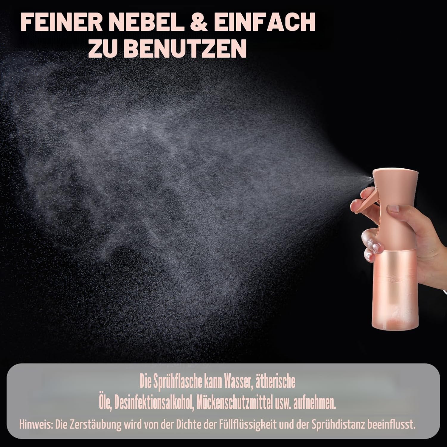 Detalle de Milukon Mattierte Nachfüllsprühflasche feiner Nebel