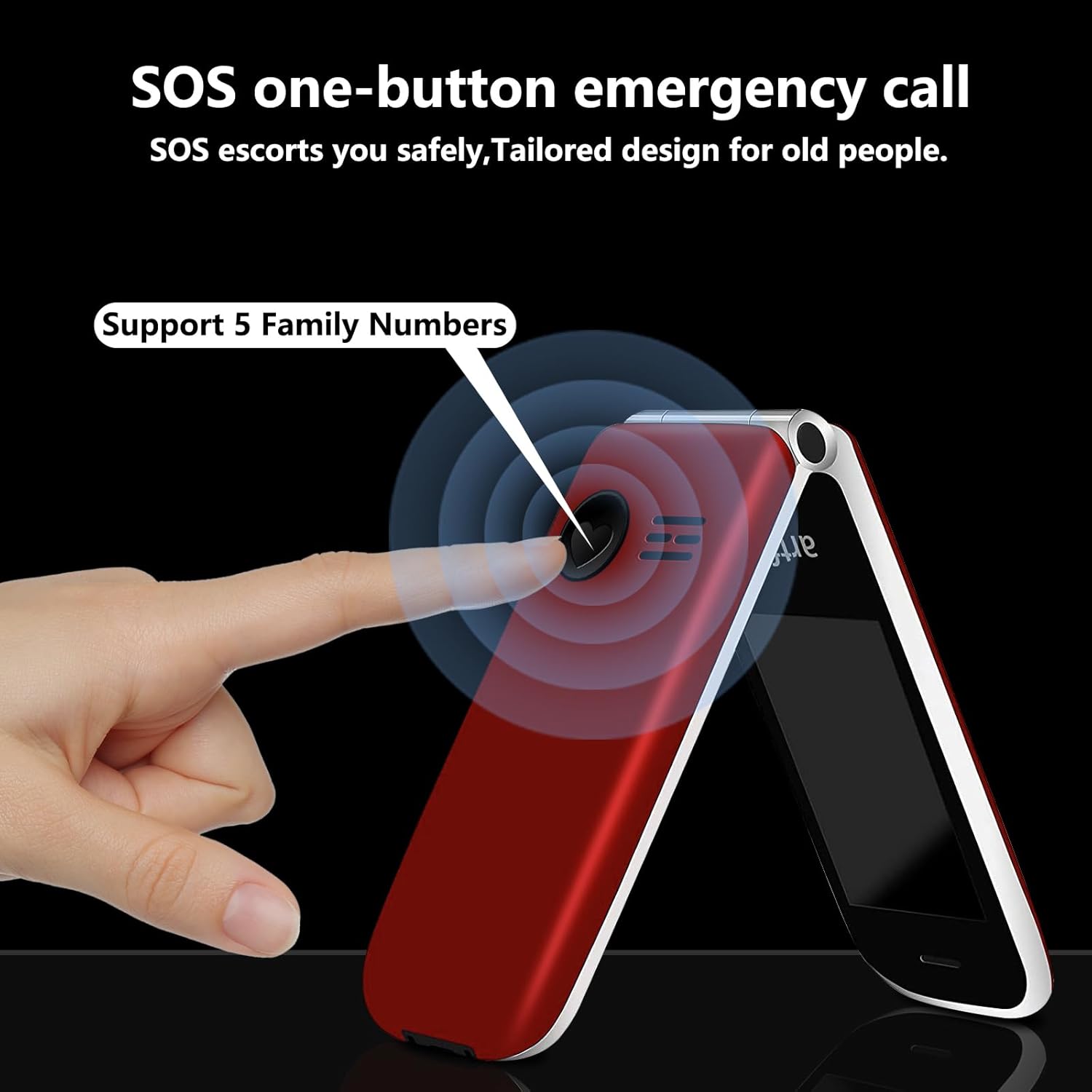 Thumbnail 6 de artfone F20 Rosso telefono per anziani 1300 mAh