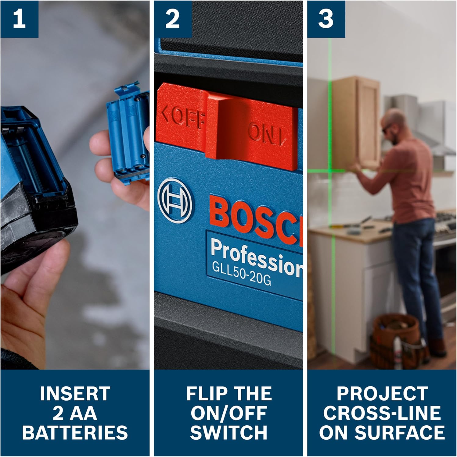 Thumbnail 1 de Bosch Cross-Line Laser Level GLL50-20G