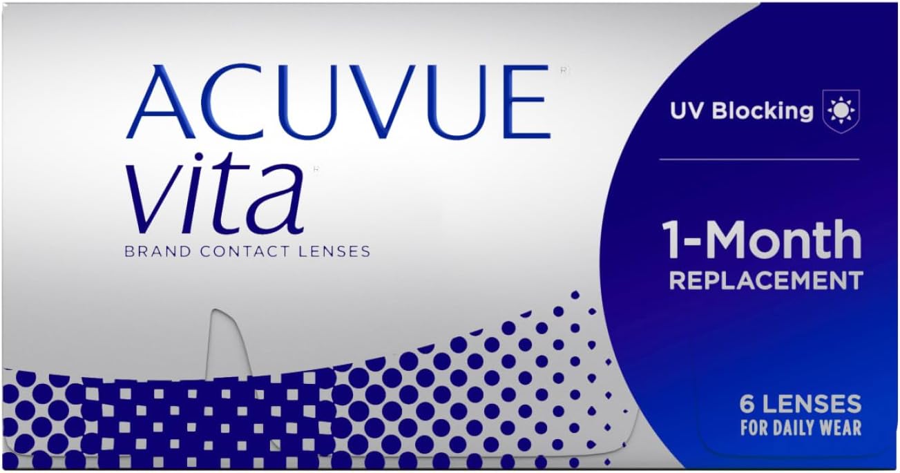 Detalle de ACUVUE Vita Monatskontaktlinsen – -4 dpt, BC 8.4, DIA 14 mm, 6er-Pack, UV-Schutz, Feuchtigkeit über den Monat