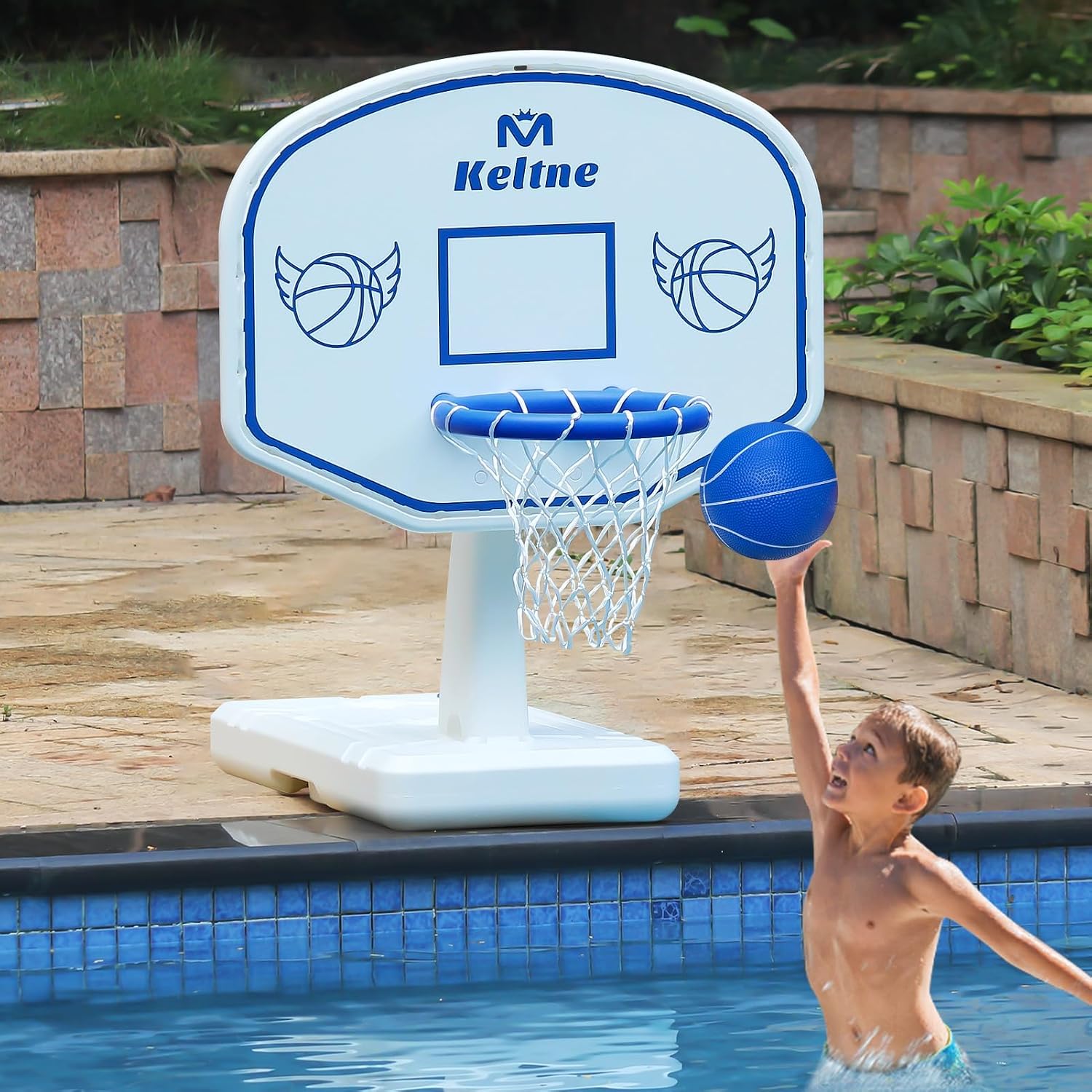 Detalle de Pool Basketball Hoop: Oversized 34" x 34" x 42.2" Water Basketball Game for Pool or Deck