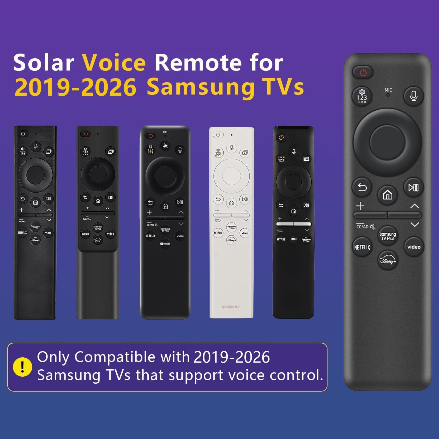 Detalle de Nettech BN59-01432A Rechargeable Voice Remote for Samsung Smart TVs