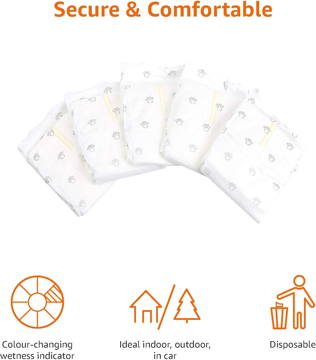 Detalle de Amazon Basics Dog Diapers for Males 30-pack