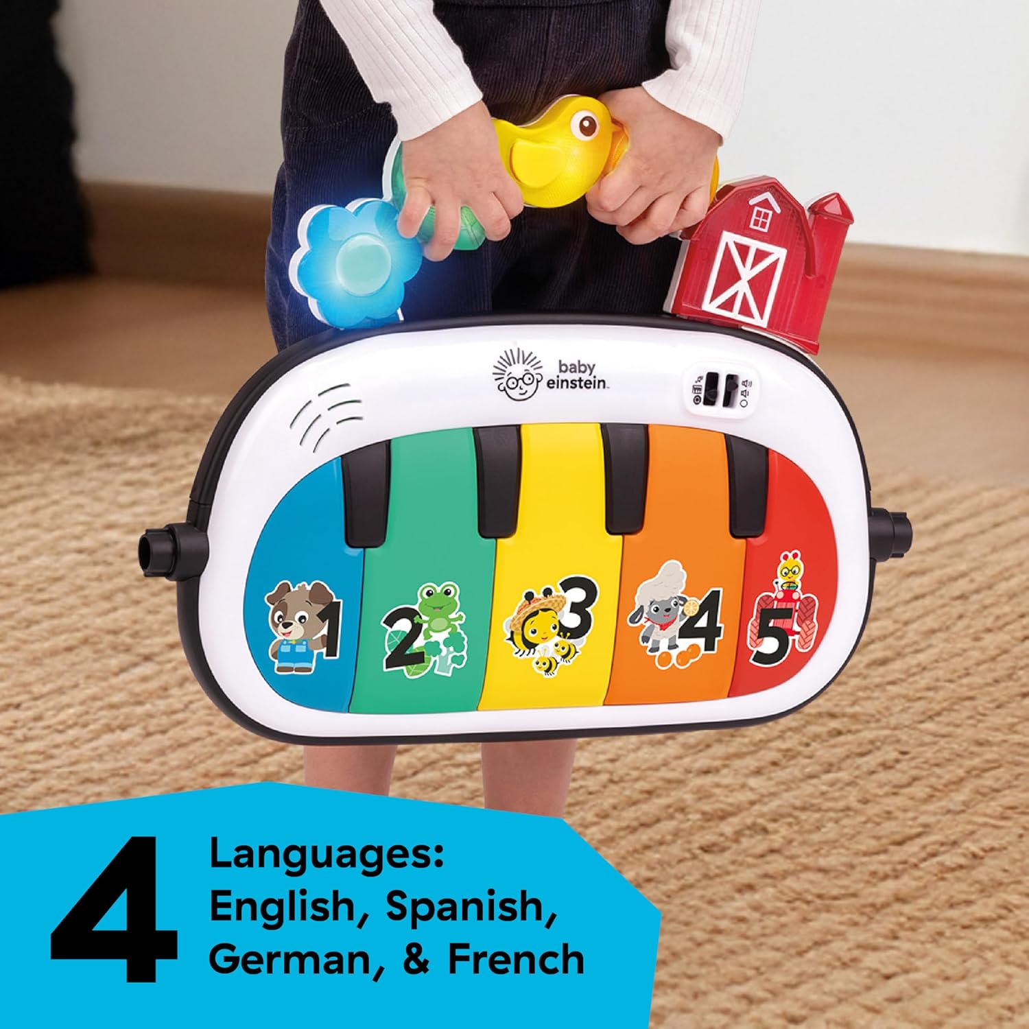 Thumbnail 6 de Baby Einstein Farm Explorers 4-in-1 Kickin’ Tunes Musical Meadow Gym