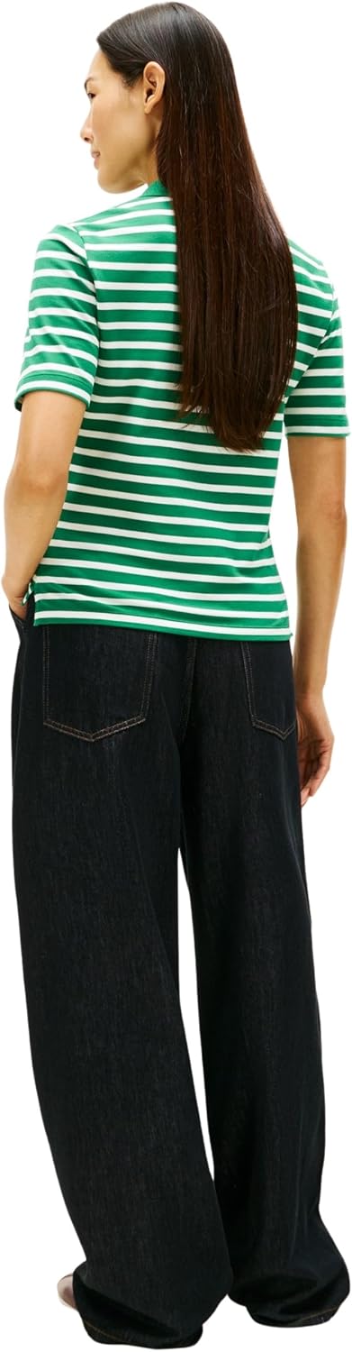 Detalle de Tommy Hilfiger 1985 REG Pique Polo SS – Regular-Fit Polo aus Bio-Baumwolle